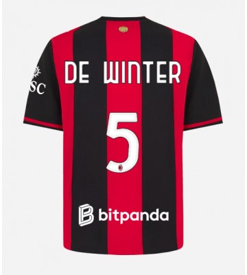 AC Milan Koni De Winter #5 Hjemmebanetrøje 2026-27 Kortærmet